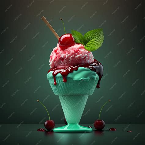 Premium Ai Image Chocolate Vanilla And Strawberry Ice Cream Isolated Simple Background
