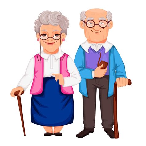 Grandparents Day Grandfather And Grandmother 2231344 Vector Art At