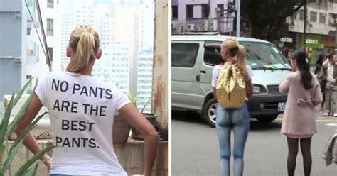 Watch Nearly Naked Model Walks Around With No Pants On No One Notices