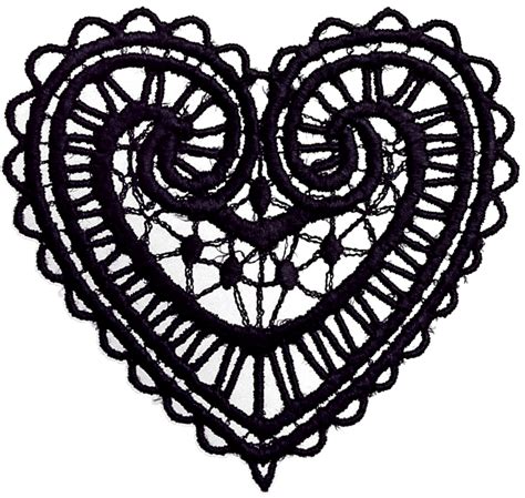 Dark Lace Heart Ornaments Lace Heart Lace Tattoo Heart Heart Clip Art