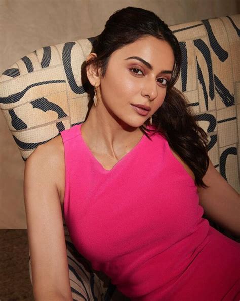 Rakul Preet Singh Sizzles In Hot Pink Thigh High Slit Bodycon Gown See Viral Photos