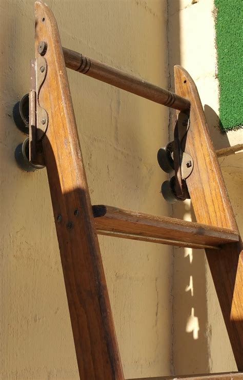 Antique Rolling Library Ladders Obnoxious Antiques