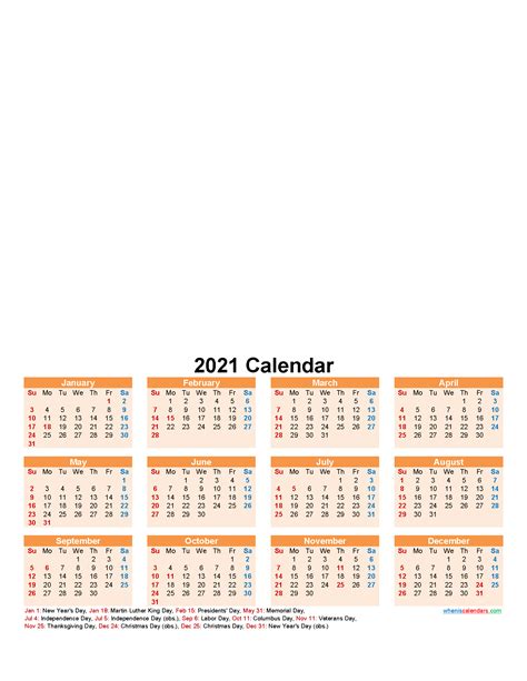 Create Your Own Photo Calendar Online Free 2021 Template Nof21y14