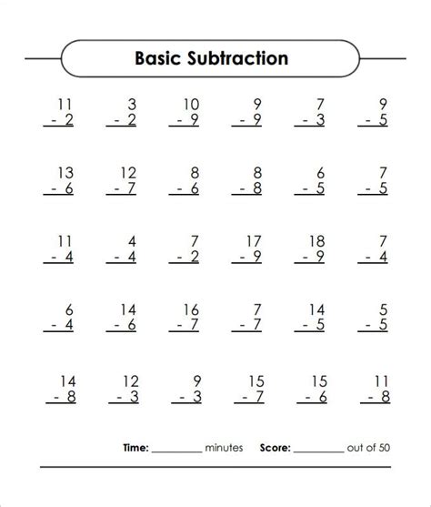 Printable Worksheets Addition And Subtraction