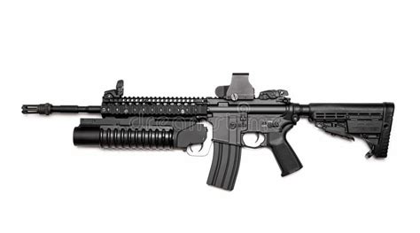 M4a1 Assault Rifle With Grenade Launcher Stock Photo Image Of Close