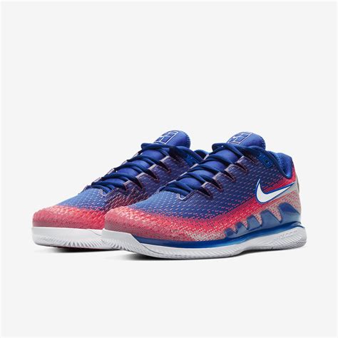 Nike Mens Air Zoom Vapor X Knit Tennis Shoes Blueflash Crimson
