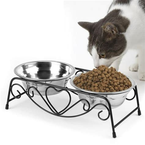 Brrnoo Elevated Cat Bowl With Stand Raised Pet Feeding Bowl For Cat And