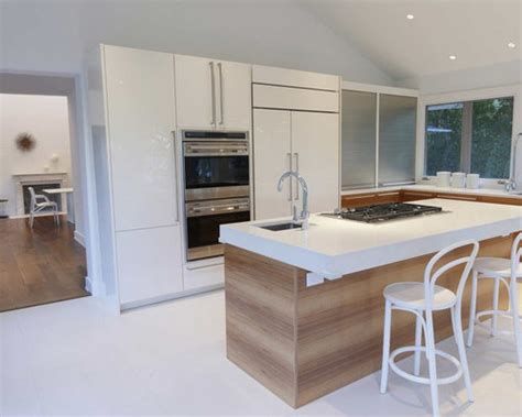 The beautiful black cabinetry adds style to the. Modern Kitchen Island | Houzz