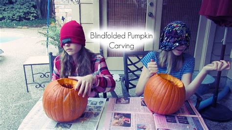 Blindfolded Pumpkin Carving Youtube
