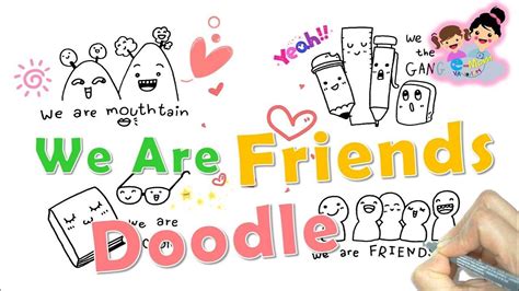 How To Draw Friends Doodle Youtube