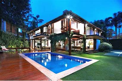 Tropical Pool Casa Houses Jardim Concept Architecture