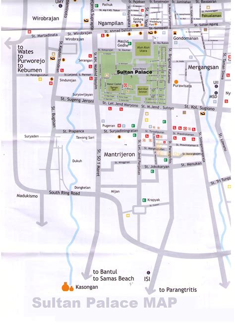 Sultan Palace Yogyakarta Map Yogyakarta Tourism