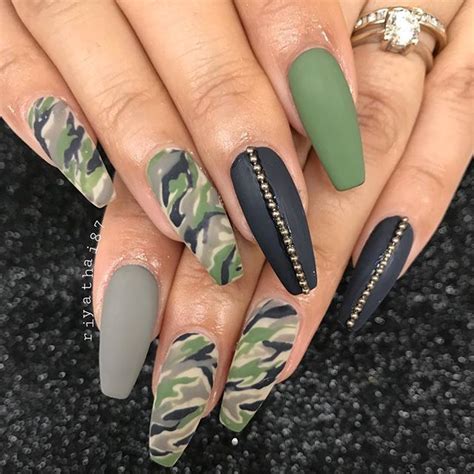 Nageldesign Elegant Wahnsinn Camouflage Nails Camo Nails Luxury