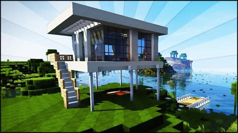 Minecraft Modern Starter House Tutorial How To Build An Easy House