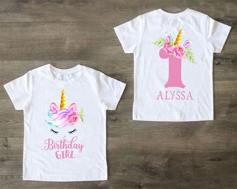 Unicorn Shirt Birthday Girl Shirt Six Birthday Shirt 6th Etsy
