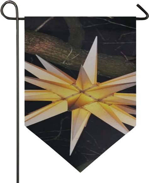 Wuhufy Garden Flags Decor Moravian Star Christmas Shining