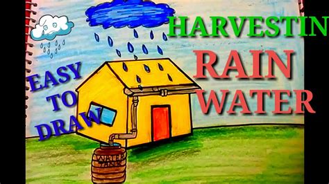 Saved from in hindi save water save life ways to save water water activities activities for kids save water essay save water slogans save water poster drawing water kids. Easy Drawing of harvesting rain water || SAVE WATER SAVE ...