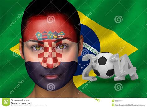 Composite Image Of Croatia Football Fan In Face Paint