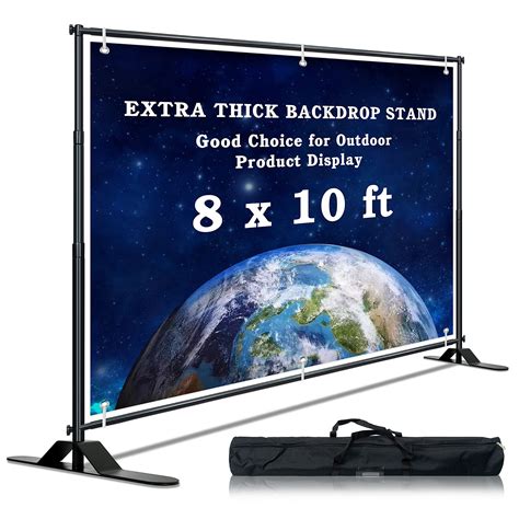 Innovsign 8x10 Ft Adjustable Backdrop Banner Stand Heavy Duty