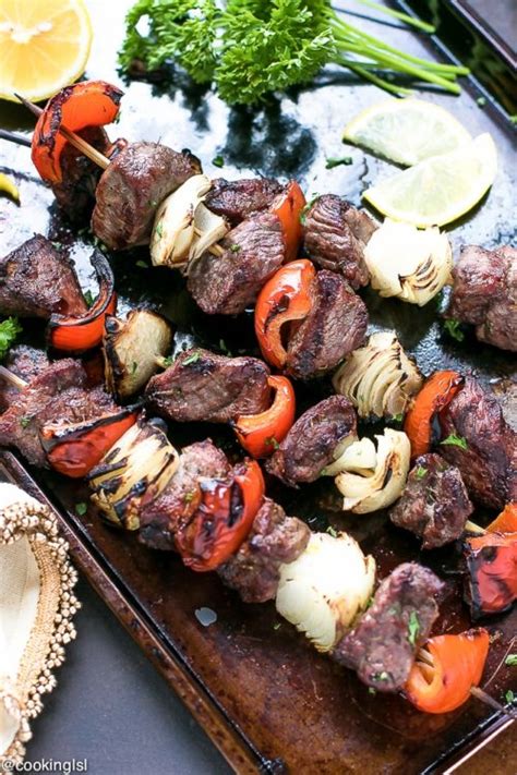 Grilled Greek Lamb Kebabs Recipe Cooking Lsl