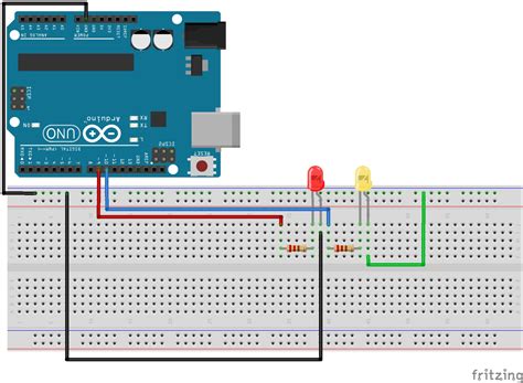 In this circuit diagram all leds blink as a moving in one direction. Arduino Lesson 3: For Loops for Simple LED Circuit | Technology Tutorials
