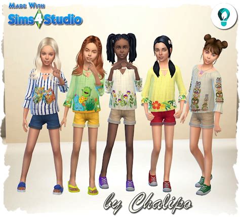 Child Eco Top By Chalipo At All 4 Sims Sims 4 Updates