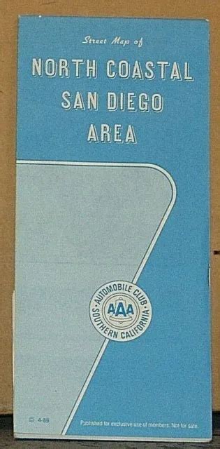 1989 Aaa Street Map Of North Coastal San Diego Area 399 Picclick