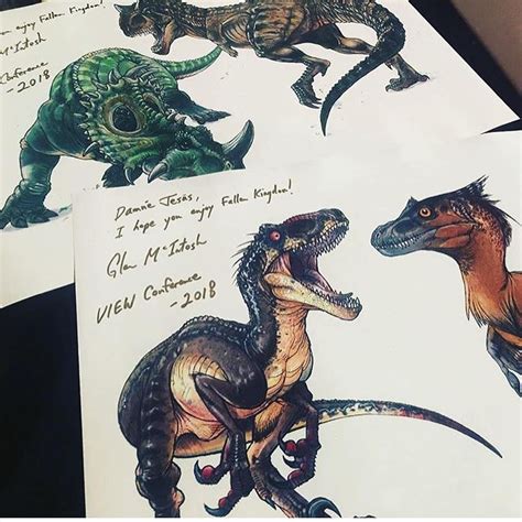 Jurassic World Fallen Kingdom Art Sketches By Glen Mcintosh Courtesy