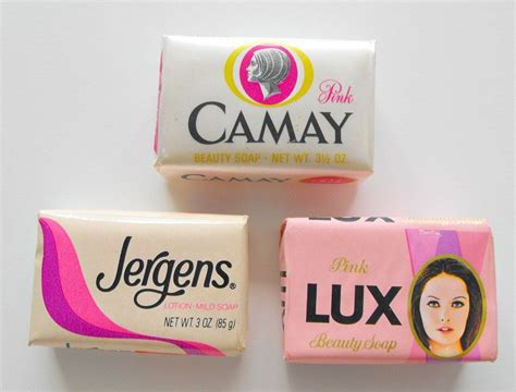 Three Vintage Bars Of Beauty Soap Pink Lux Jergens Camay Beauty
