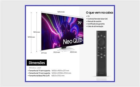 Ficha T Cnica Do Smart Tv Samsung Neo Qled K Pol Qn Qn B