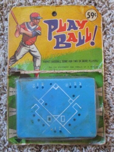 Vintage Nip 1950s Handheld Baseball Game Called Play Ball Great T