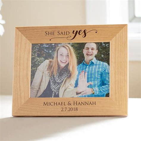 Engraved Personalized Engagement Picture Frame By Lifetime Etsy