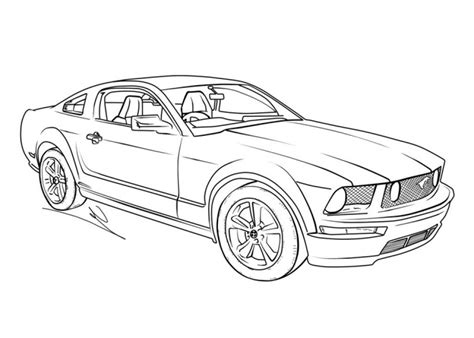 Free printable ford mustang coloring pages for kids. High Quality Pack of Superb Muscle Car Coloring Pages ...