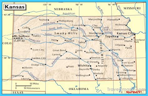Map Of Kansas Missouri Travelsmapscom