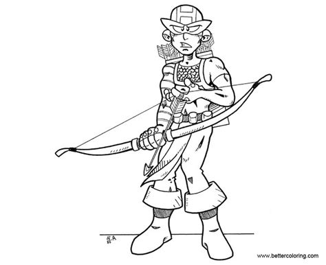 Chibi Boy Hawkeye Coloring Pages Free Printable Coloring