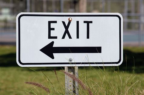 Exit Sign Outdoor Signage Posted Free Image From Needpix Com