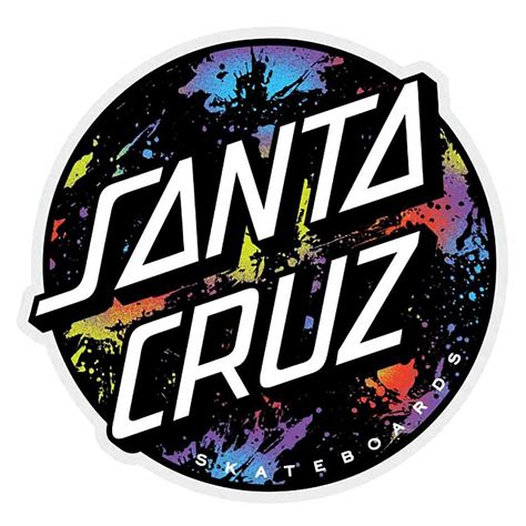 Santa Cruz Dot Splatter Sticker 3 X 3 Calstreets Boarderlabs