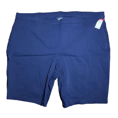 Basic Editions Shorts Kmart Basic Editions Navy Blue Elastic Waist Womens Plus 3x Bermuda