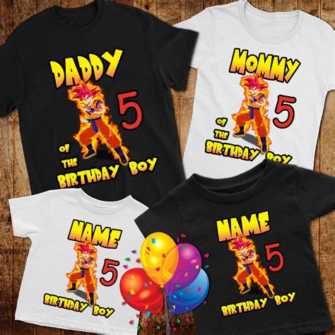 Help keep this site free. Songoku Super Saiyan Dragon Ball Z Personalized Name Age Custom Birthday T-Shirts - HobbyCustom
