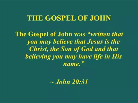 Ppt The Gospel Of John Powerpoint Presentation Free Download Id983150