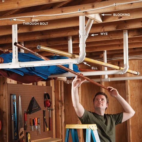 Hanging Diy Overhead Garage Storage How To Install A Overhead Garage