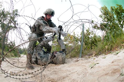 Airborne Combat Engineers Train To Breach Wire Obstacle