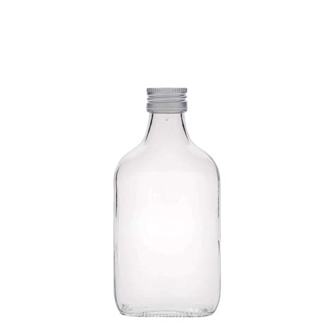 200 Ml Pocket Flask Bottle Rectangular Glass Closure Pp 28 200 00 Clear 100014040
