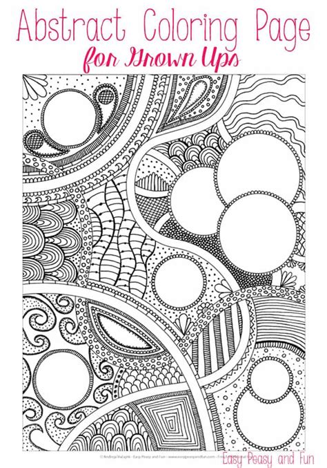Abstract Coloring Pages For Adults Free Printable Abstract Coloring