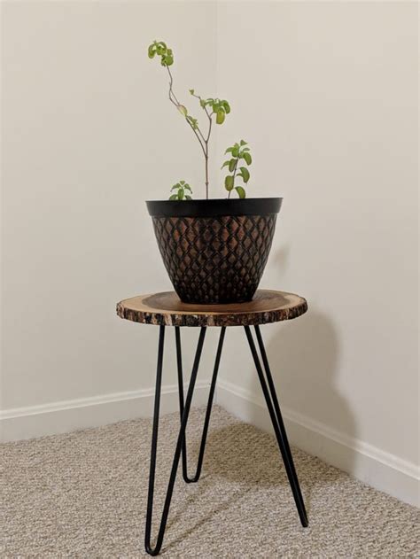 Sanded and project ready, furniture legs are a great way to add incredible value to the home. Wood log slice side table | Side table, Table, Wood logs