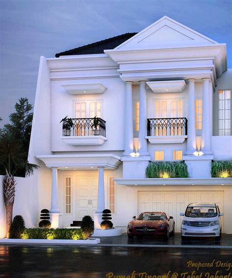 47 Trend Desain Fasad Rumah Klasik Modern Terbaik Masa Kini Deagam Design