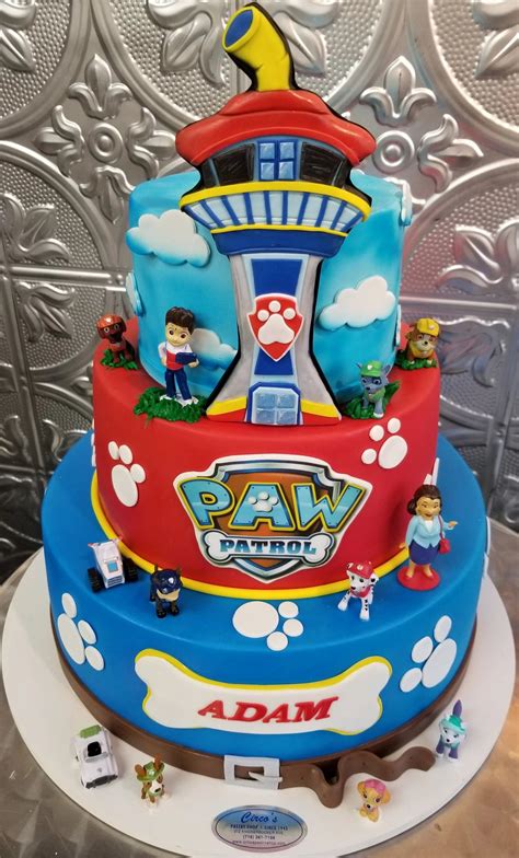 Paw Patrol Themed Cake Topper Personalised Paw Patrol Themed Cake