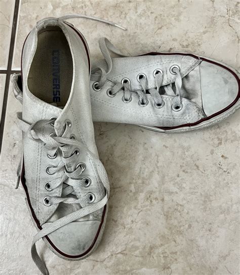 Footwear Sofies Worn White Converse Tennis Shoes Sweeky