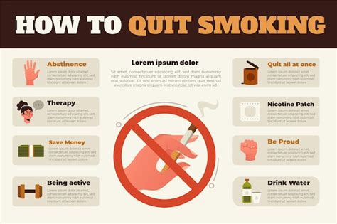 Free Vector How To Quit Smoking Infographics