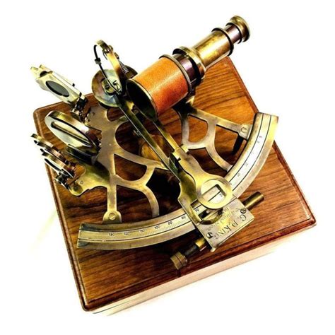 nautical 8 heavy brass antique sextant with wooden box etsy